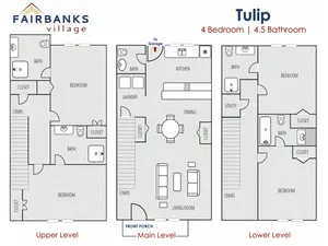 Tulip Floor Plan | 4 Bedroom, 4.5 Bathroom