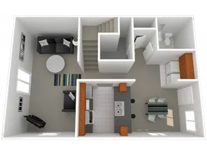 4 Bed, 2.5 Bath: Main Floor