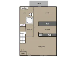 4 Bed, 2 Bath, Style B: Lower Floor