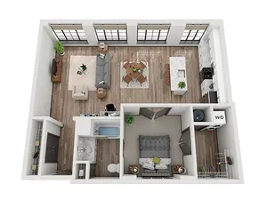 1x1 C Floor Plan