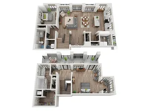 2x2 B Floor Plan