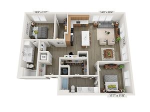 2x2 F | Floor Plan