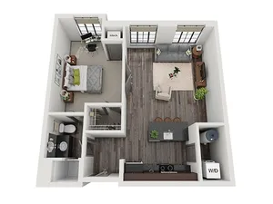 1x1 A Floor Plan