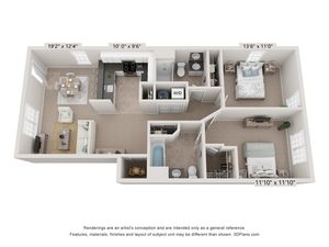 Greystone Flat II | Floor Plan