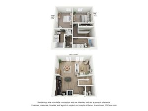 2x2.5 Townhome B -R