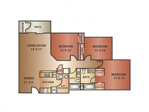 3 Bed 2 Bath, 1230 SQ. FT. | Legacy Springs | Riverton UT Apartments