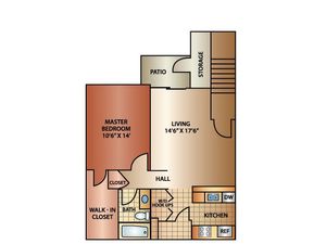 1 Bedroom 1 Bath, 800 sq. ft. | Orchard Cove | Roy, UT Apartments