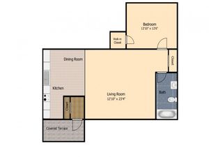 Private Entry One Bedroom