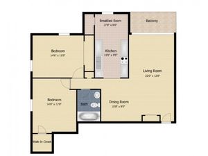 2 bedroom 1 bath