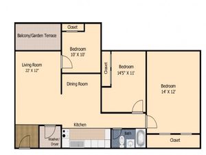 3 bedroom 1 bath