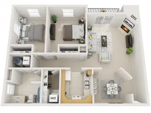 2 bedroom 1bath Deluxe 1000sq ft