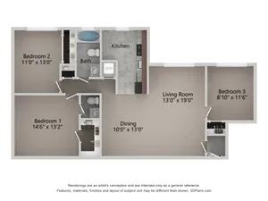 3 Bedroom Floorplan