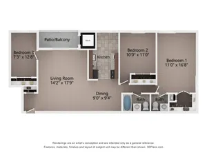 3 Bedroom 1.5 Bath
