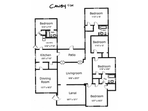 5-Bedroom Historic Stucco on Schofield Barracks, large floor plan at 2113 sq ft