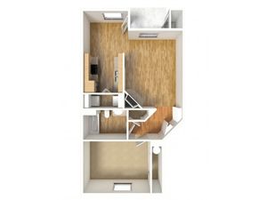 Cypress - 1/1 - First, Second, Third Floors - 721 SF
