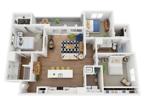 steel floor plan 3d