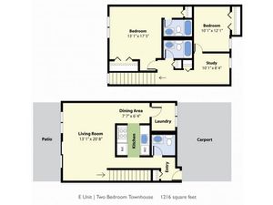 Floor Plan 1 | Apartments For Rent Falmouth Maine | Foreside Estates