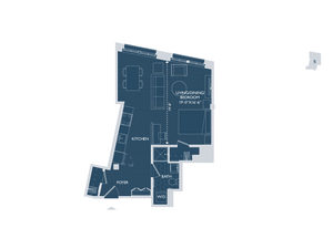 Floor Plan 1 | Boston Seaport Apartments | 381 Congress