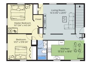 2 Bdrm Floor Plan | Apartment Buildings In Dover NH | Princeton Dover