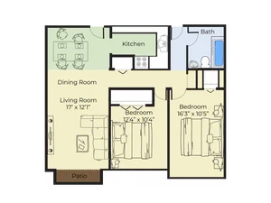 2 Bed Deluxe Floor Plan