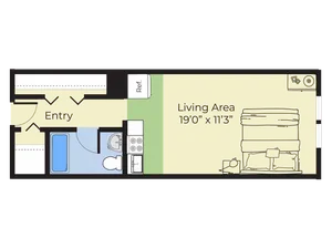 Studio Floor Plan | Apartment Complex In Nashua Nh | Pheasant Run Apartments