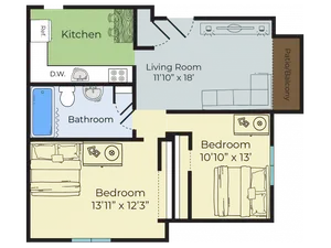 Two Bedroom Floorplan