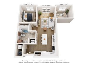 Monadnock Place - One-Bedroom Floorplan