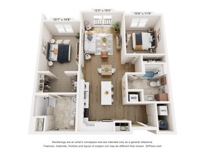 Monadnock Place - Two-Bedroom Floorplan