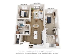 Monadnock Place - Two-Bedroom Floorplan