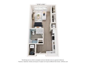 Taylor Pointe - Studio Floorplan