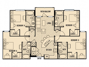 University House Fayetteville - 4 BEDROOM, 4 BATH APARTMENT