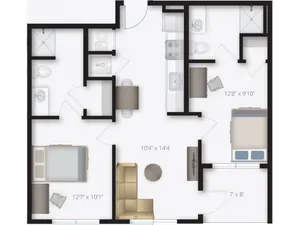 University House Midtown - 2 BEDROOM, 2 BATH