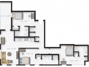 University House Midtown - 3 BEDROOM, 3 BATH
