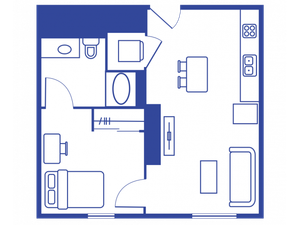 1 BEDROOM, 1 BATH A