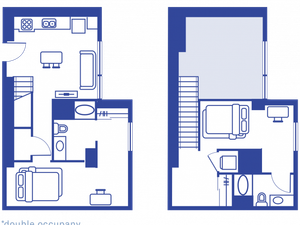 2 BEDROOM, 2 BATH LOFT A