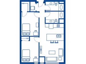 2 BEDROOM, 2 BATH