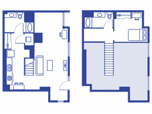 1 BEDROOM, 1 BATH TOWNHOME B