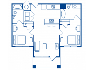 2 BEDROOM, 2 BATH A