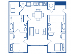 2 BEDROOM, 2 BATH