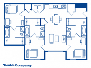 3 BEDROOM, 3 BATH DOUBLE
