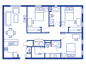 3 Bedroom, 2 Bathroom
