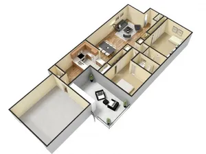 B9 type 3D furnished