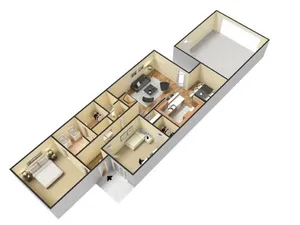 B2 type 3D furnished