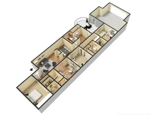 C1 type 3D furnished
