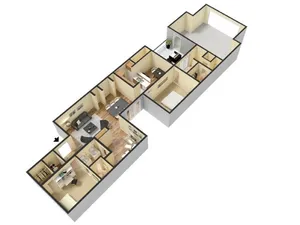 B8 type 3D furnished