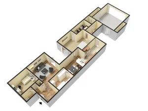 B10 type 3D furnished