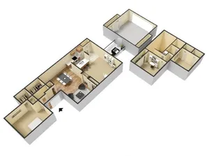 C4 type 3D furnished