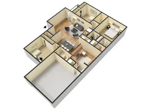 C7 type 3D furnished