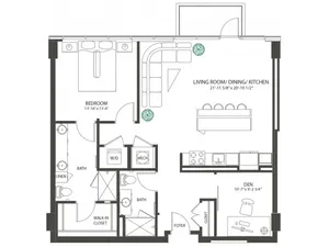 One Bedroom Den Penthouse P6