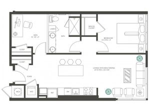 One Bedroom Den 1D-1 Stack 4
